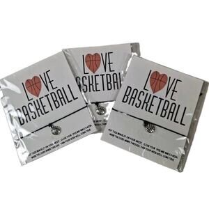 Basketball Wish Bracelet Charm I Love Basketball Team Gift Favor Bulk